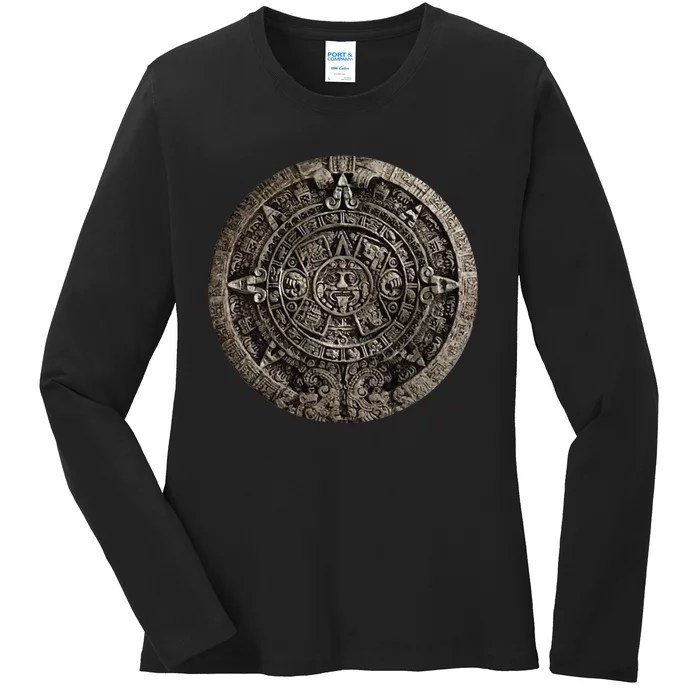 Aztec Or Mayan Calendar Maya Men Women Kids Ladies Long Sleeve Shirt