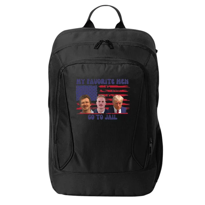 All Of My Favorite Man Go To Jail Groovey Retro 70s City Backpack