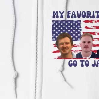 All Of My Favorite Man Go To Jail Groovey Retro 70s Full Zip Hoodie