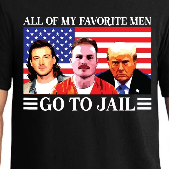 All Of My Favorite Go To Jail Trump Pajama Set