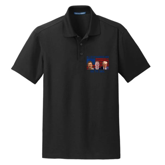 All Of My Favorite Go To Jail Funny Quote Dry Zone Grid Performance Polo