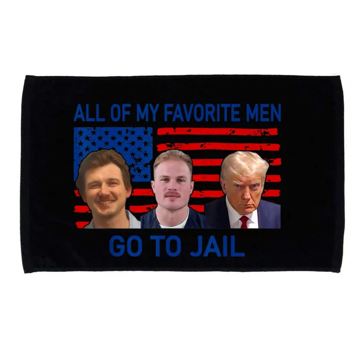 All Of My Favorite Go To Jail Funny Quote Microfiber Hand Towel