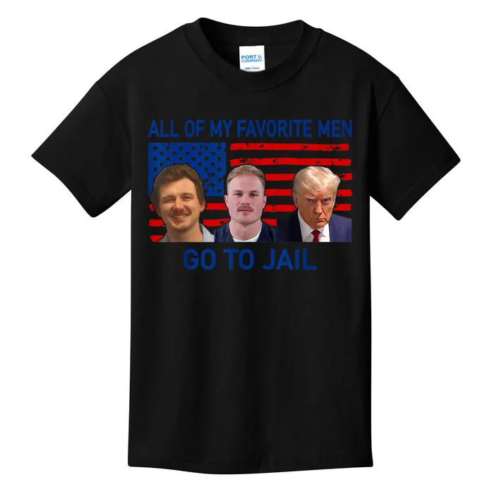 All Of My Favorite Go To Jail Funny Quote Kids T-Shirt