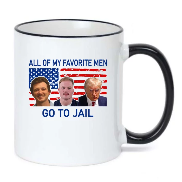 All Of My Favorite Go To Jail Funny Quote Black Color Changing Mug