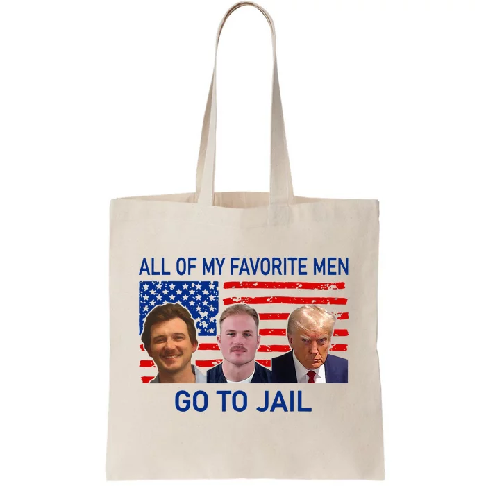 All Of My Favorite Go To Jail Funny Quote Tote Bag