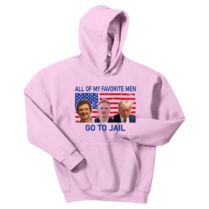 All Of My Favorite Go To Jail Funny Quote Kids Hoodie