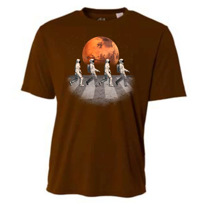 Astronauts Occupy Mars Crosswalk Cooling Performance Crew T-Shirt