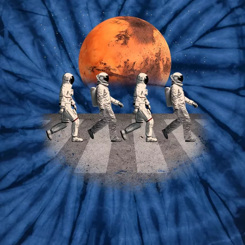 Astronauts Occupy Mars Crosswalk Tie-Dye T-Shirt