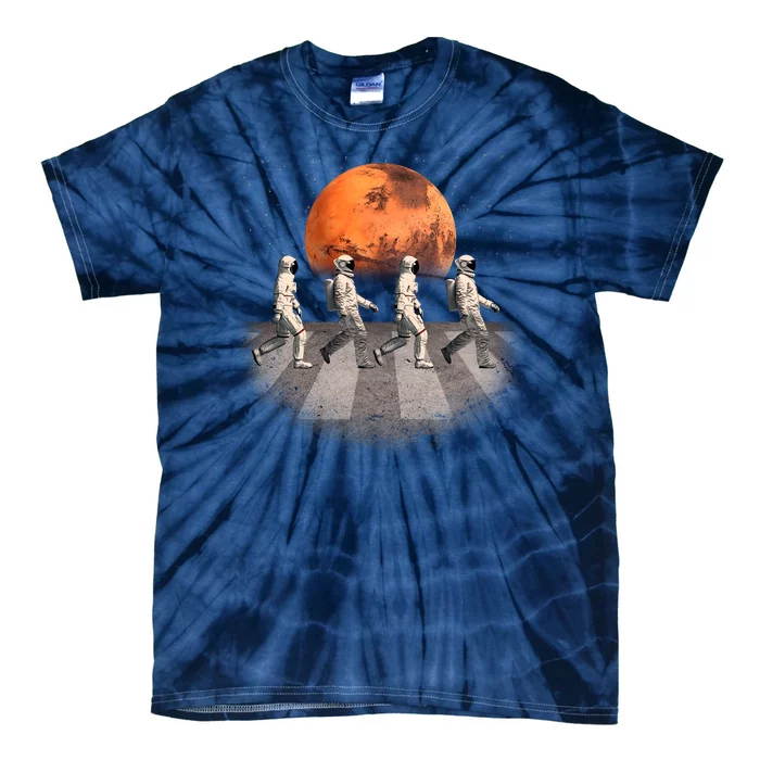 Astronauts Occupy Mars Crosswalk Tie-Dye T-Shirt