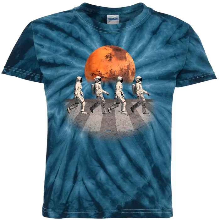 Astronauts Occupy Mars Crosswalk Kids Tie-Dye T-Shirt