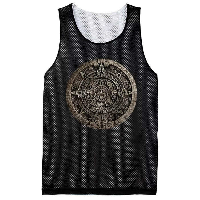 Aztec Or Mayan Calendar Maya Mesh Reversible Basketball Jersey Tank