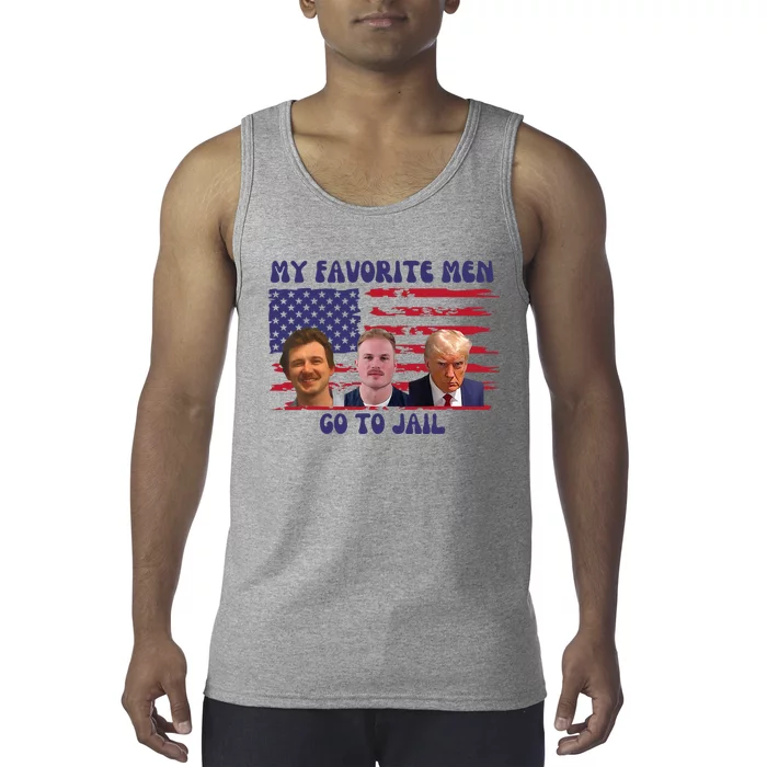 All Of My Favorite Go To Jail Groovey Retro 70s Tank Top