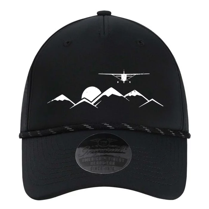 Airplane Over Mountains Gift For Pilots Performance The Dyno Cap