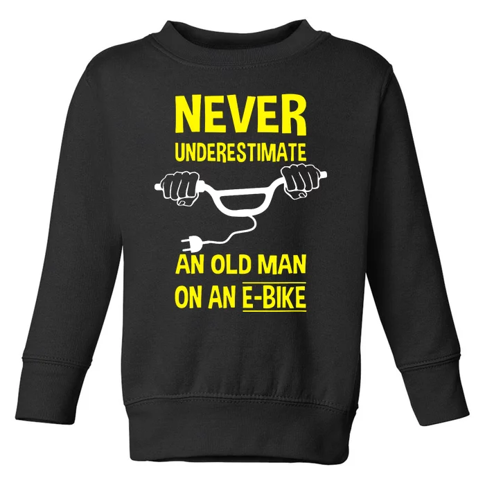 An Old Man On An E Bike Toddler Sweatshirt