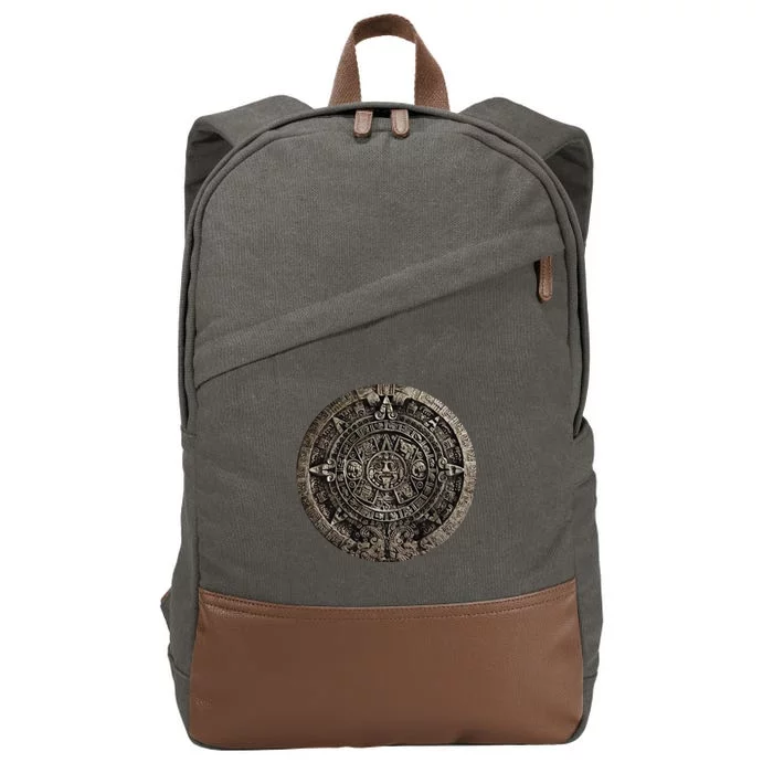 Aztec Or Mayan Calendar Maya Men Women Kids Cotton Canvas Backpack