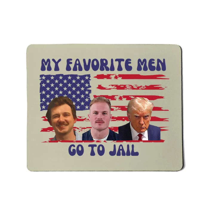 All Of My Favorite Go To Jail Groovey Retro 70s Mousepad