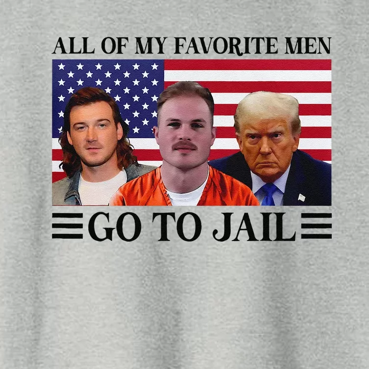 All Of My Favorite Go To Jail Trump Women's Crop Top Tee