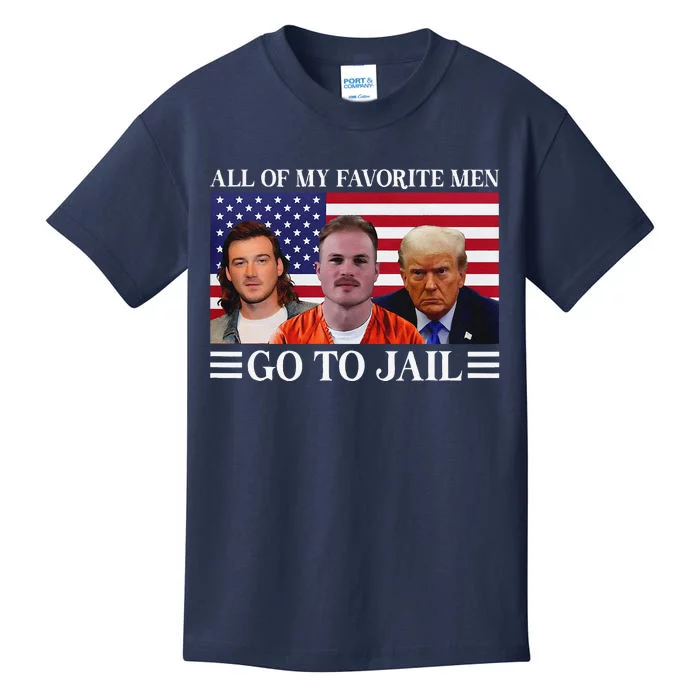 All Of My Favorite Go To Jail Trump Kids T-Shirt