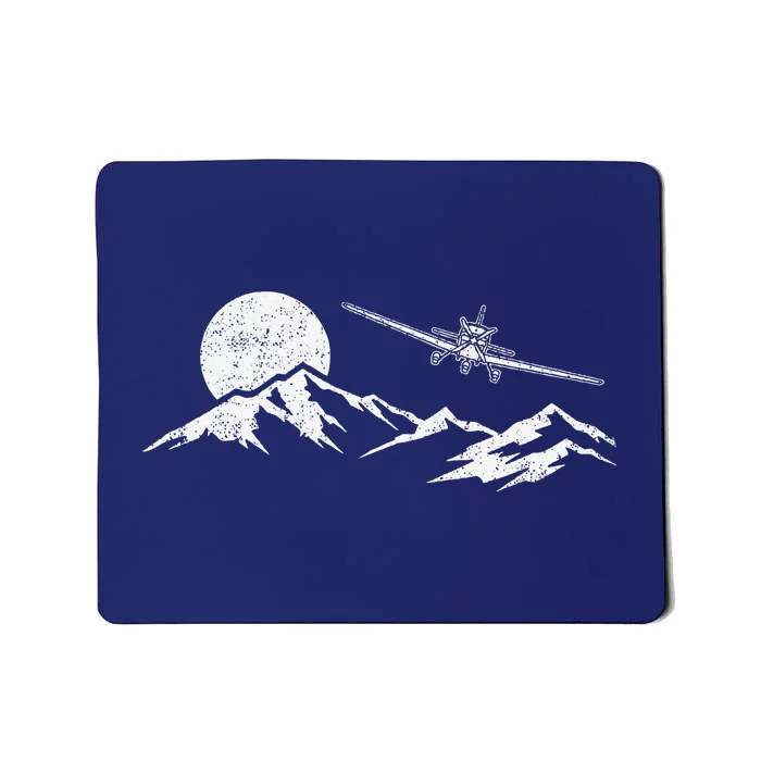 Airplane Over Mountains Gift For Pilots Aviation Mousepad