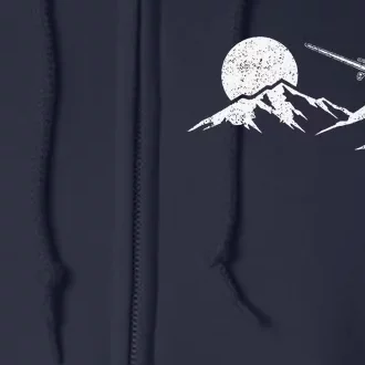 Airplane Over Mountains Gift For Pilots Aviation Full Zip Hoodie