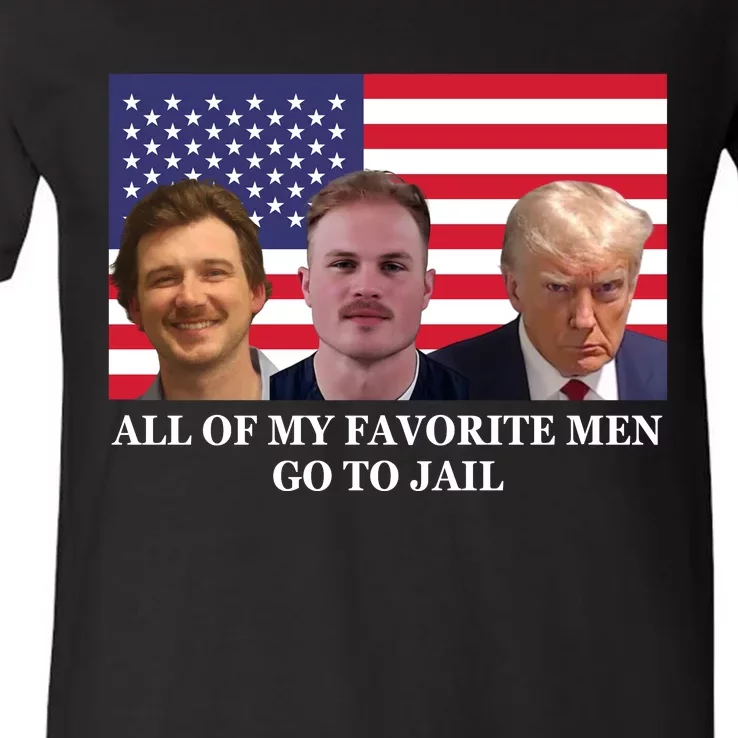 All Of My Favorite Go To Jail V-Neck T-Shirt