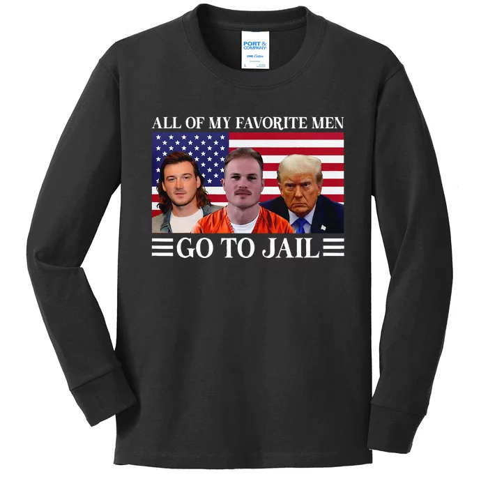 All Of My Favorite Go To Jail Trump Kids Long Sleeve Shirt