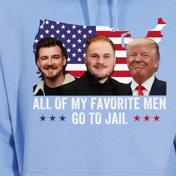 All Of My Favorite Go To Jail Funny Trump 2024 Unisex Surf Hoodie