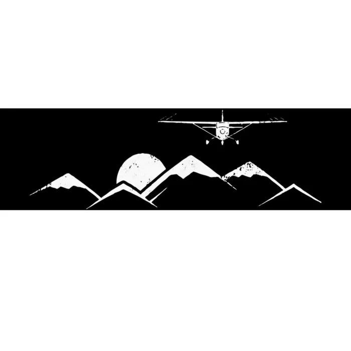 Airplane Over Mountains Gift For Pilots Bumper Sticker