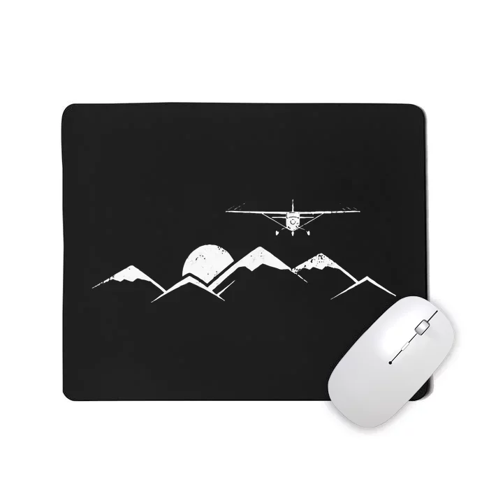 Airplane Over Mountains Gift For Pilots Mousepad