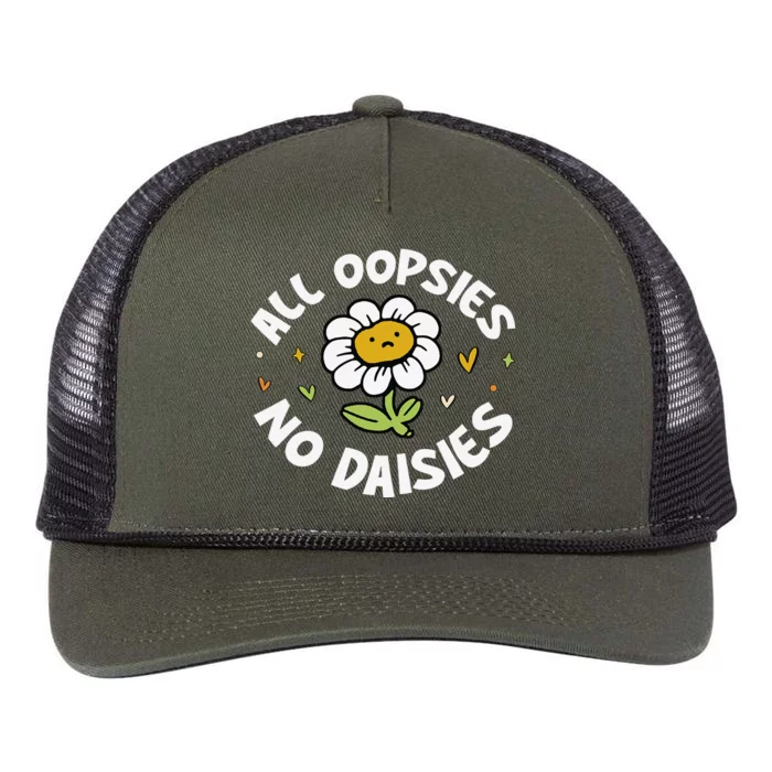 All Oopsies No Daisies Retro Rope Trucker Hat Cap