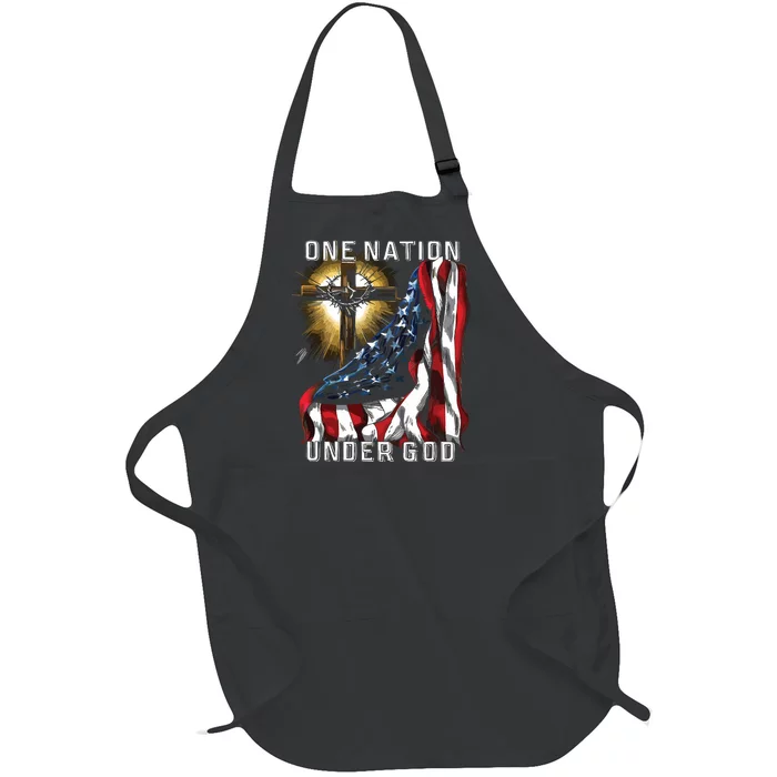 America One Nation Under God Full-Length Apron With Pocket