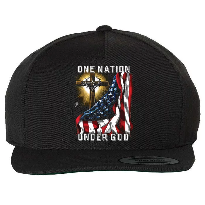 America One Nation Under God Wool Snapback Cap