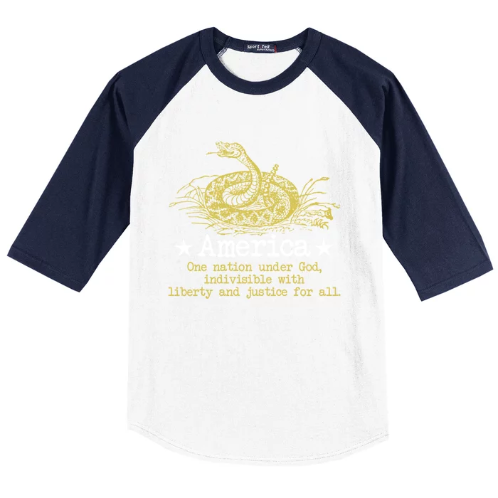 America One Nation Under God Gift Baseball Sleeve Shirt