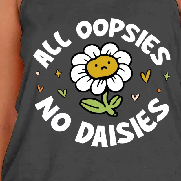 All Oopsies No Daisies Women's Knotted Racerback Tank