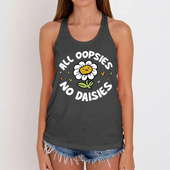 All Oopsies No Daisies Women's Knotted Racerback Tank