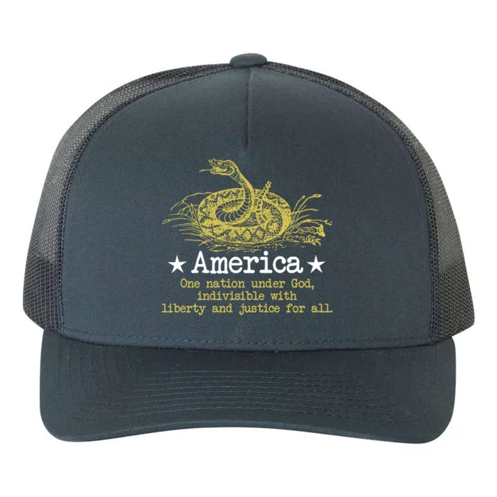 America One Nation Under God Great Gift Yupoong Adult 5-Panel Trucker Hat