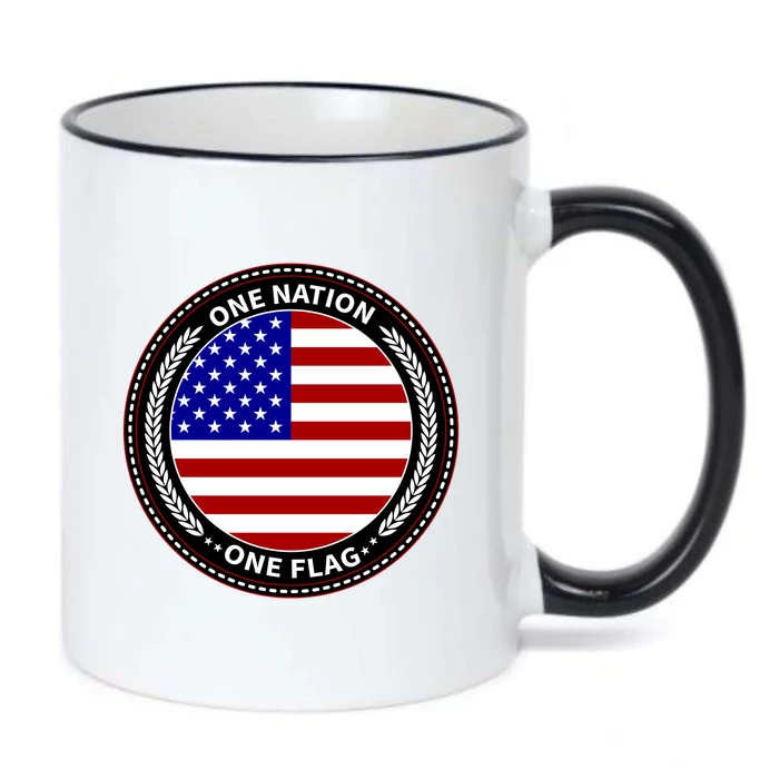 America One Nation One Flag Black Color Changing Mug