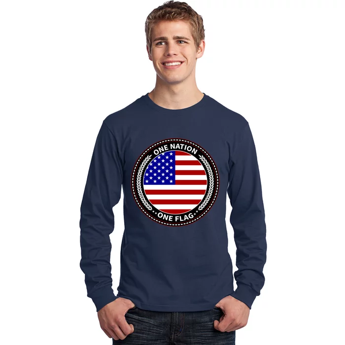 America One Nation One Flag Long Sleeve Shirt