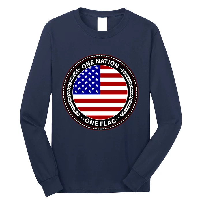 America One Nation One Flag Long Sleeve Shirt