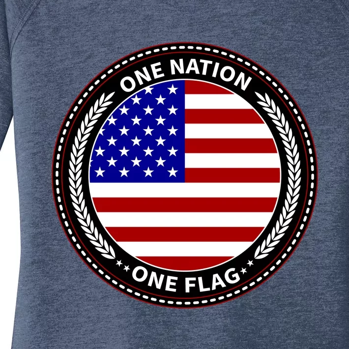 America One Nation One Flag Women's Perfect Tri Tunic Long Sleeve Shirt