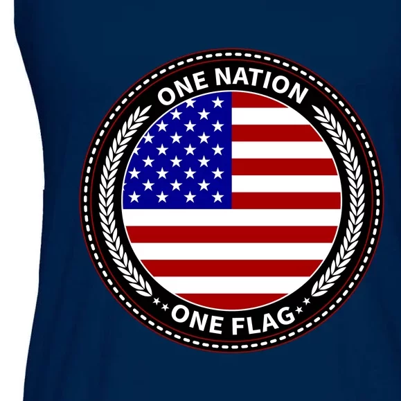 America One Nation One Flag Ladies Essential Flowy Tank