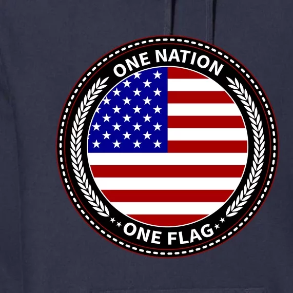 America One Nation One Flag Premium Hoodie