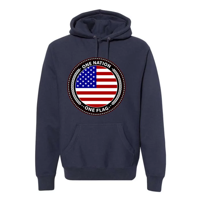 America One Nation One Flag Premium Hoodie