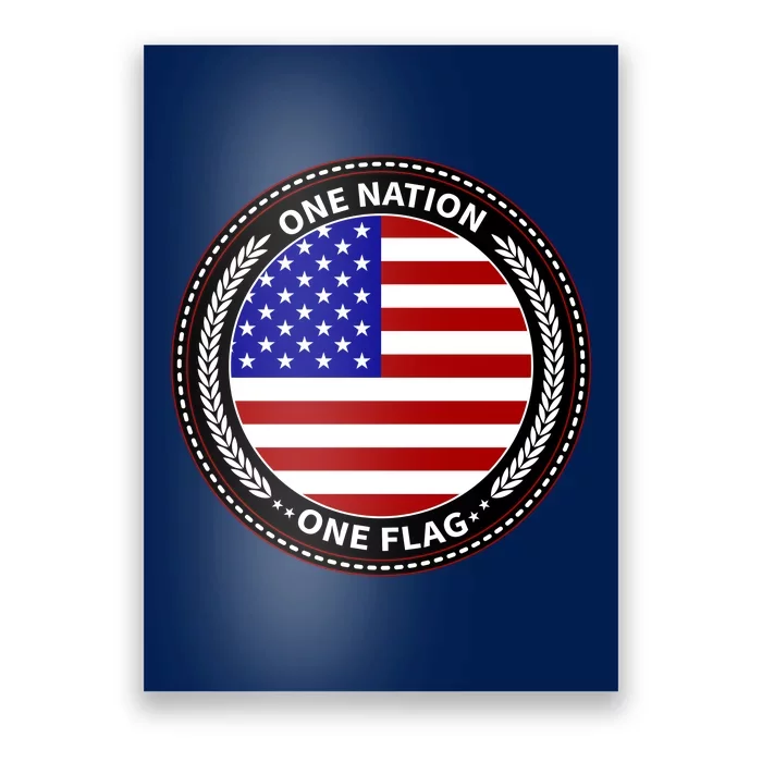 America One Nation One Flag Poster