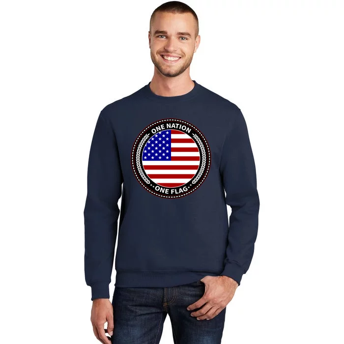 America One Nation One Flag Tall Sweatshirt