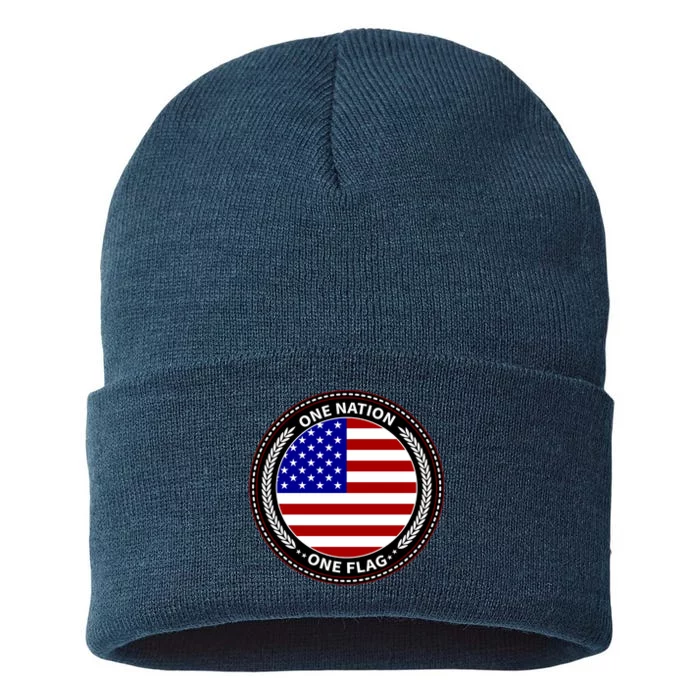 America One Nation One Flag Sustainable Knit Beanie