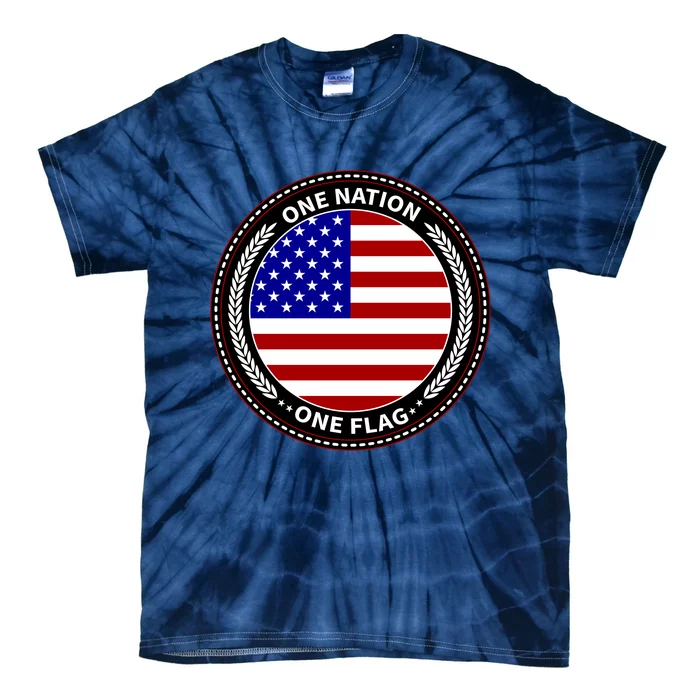 America One Nation One Flag Tie-Dye T-Shirt