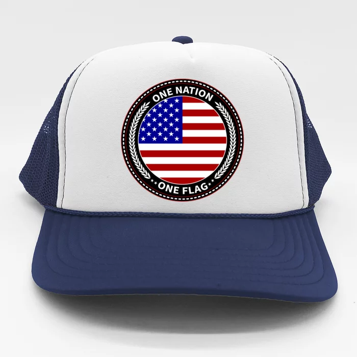 America One Nation One Flag Trucker Hat