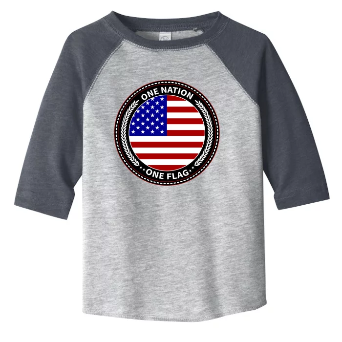 America One Nation One Flag Toddler Fine Jersey T-Shirt