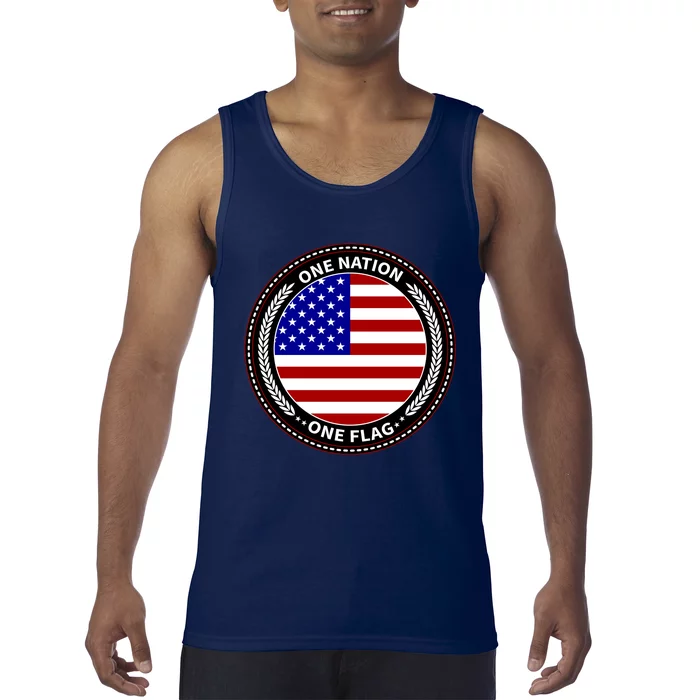 America One Nation One Flag Tank Top